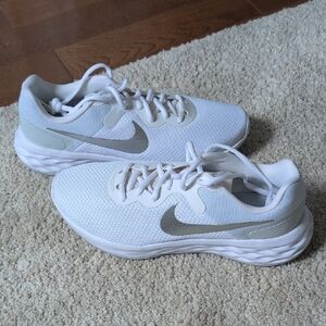 Nike White and Gray Athletic Sneakers